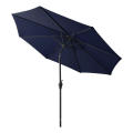 OEM Marke Outdoor 9 Fuß Übergröße Tischmarkt UV Schützen Sie den Regenschirm mit Druckknopf und Kurbel für Strand